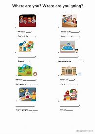 Image result for Where Are You Going Worksheet