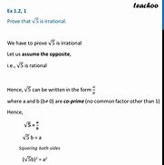 Image result for Prove That 5 Root 2 Is Irrational