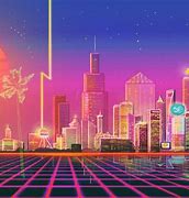 Image result for Retro 80s Neon City Background