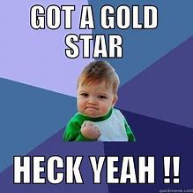 Image result for Gold Star Meme Funny