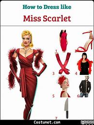 Image result for Miss Scarlet Clue Costume