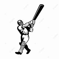 Image result for Cricket Batting Black White