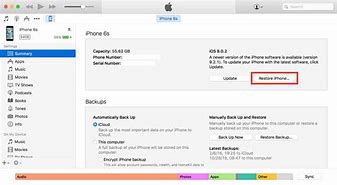 Image result for iTunes Wipe iPhone