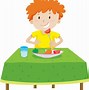 Image result for Cartoon Boy Eating Dinner