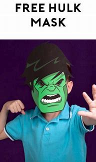 Image result for Hulk Mask Cut Out