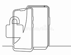 Image result for Phone Lock Drawing