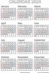 Image result for 12 Month Australian Calendar