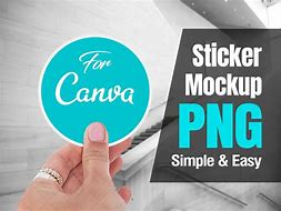 Image result for Hand Holding Sticker Mockup Free Canva