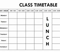 Image result for Free Class Schedule Template