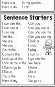 Image result for 1st Grade Sentence Frames