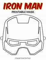 Image result for Free Printable Iron Man Mask