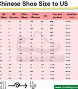 Image result for U.S. China Shoe Size Chart