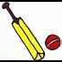 Image result for Cricket Bat Cartoon Drawing