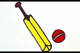 Image result for Cricket Bat Ball and Stumps Sketch