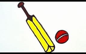 Image result for cricket bat and ball drawing