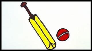 Image result for How to Draw a Cricket Bat and Ball