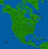 Image result for North America States and Provinces Map