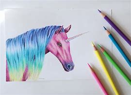 Image result for Rainbow Unicorn Drawing