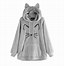 Image result for Dark Grey Hoodie W Cat Ears