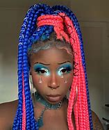 Image result for Half Colored Box Braids