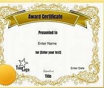 Image result for Free Printable Editable Award Certificates