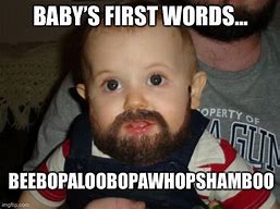 Image result for Baby First Word Meme Template
