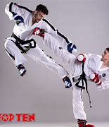 Image result for Taekwondo Equipment with Label Blue and Red Tag