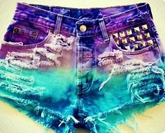 Image result for High Waisted Galaxy Shorts