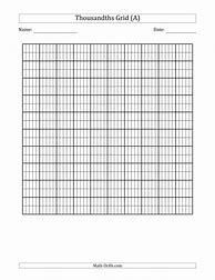 Image result for Thousandths Grid Paper Printable
