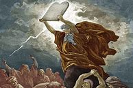 Image result for Moses Ten Commandments Painting