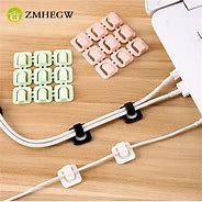 Image result for Adhesive Cable Clips Organizer