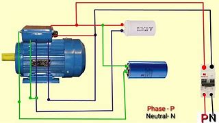 Image result for Single Phase Capacitor Start Motor Wiring