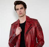 Image result for Red Leather Jacket Men