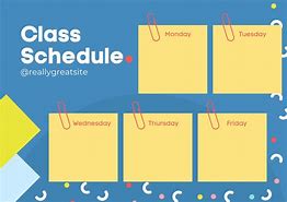 Image result for Blank Class Schedule Template