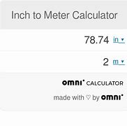 Image result for Inch to Meter