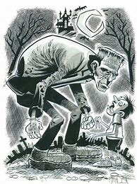 Image result for Frankenstein Caricature