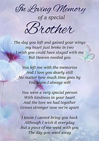 Image result for Bereavement Poems for Brother