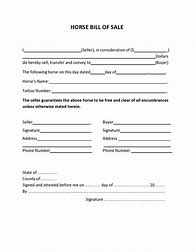 Image result for Free Horse Bill of Sale Template