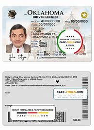 Image result for Fake Oklahoma Drivers License