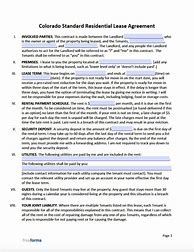Image result for Free Printable Colorado Lease Agreement