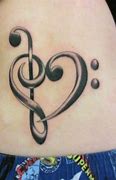 Image result for Treble Bass Clef Heart Tattoo