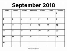 Image result for September 2018 Calendar Printable Org