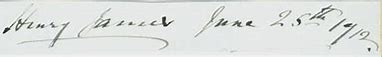 Image result for Henry James Signature