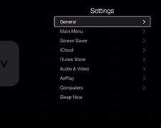 Image result for Apple TV Settings Main Menu