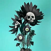 Image result for Purple and Black Halloween Flowers