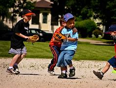 Image result for Kids Playing Baseball