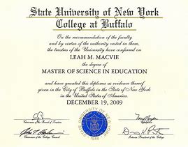 Image result for Masters Degree Modern Certificate