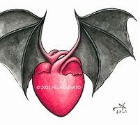Image result for Heart with Bat Wings