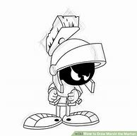 Image result for Marvin the Martian Line Drawing