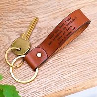 Image result for Leather Key Ring Engraved